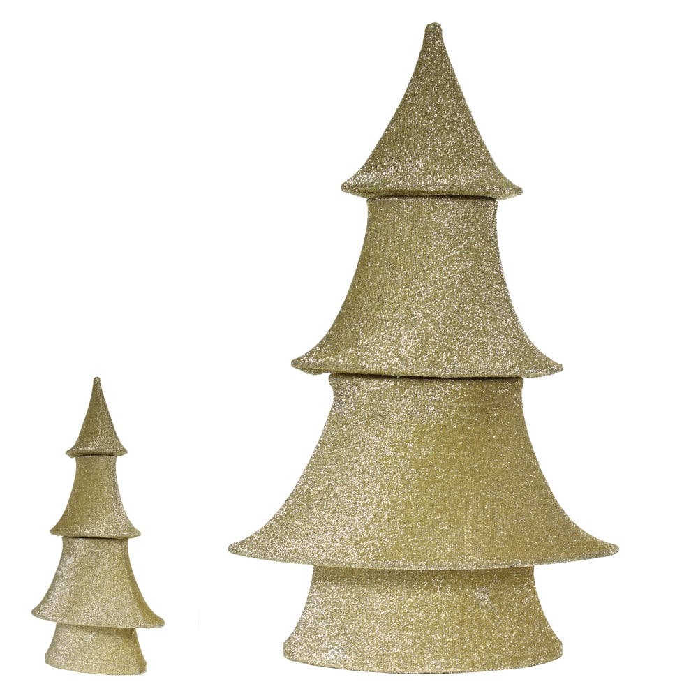 NATAL  ARVORE DECORATIVA GLITTER 86X57cm (DOURADO)