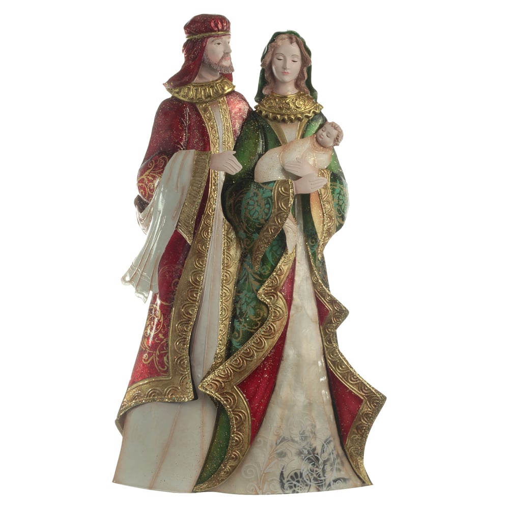 NATAL  SAGRADA FAMILIA DECORATIVA 35,56X7,62X17,78cm (COLORIDO)
