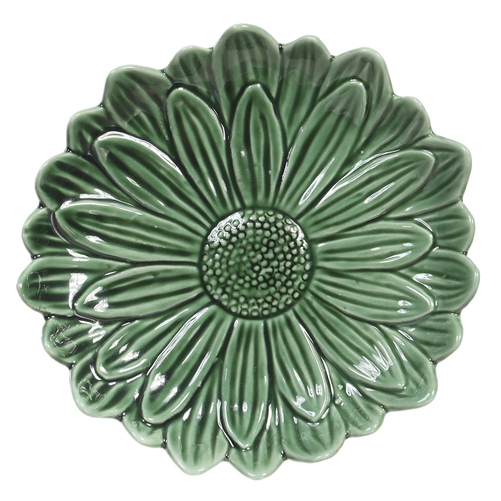FLOR DECORATIVA PAREDE (VERDE) 14,2X13,3cm