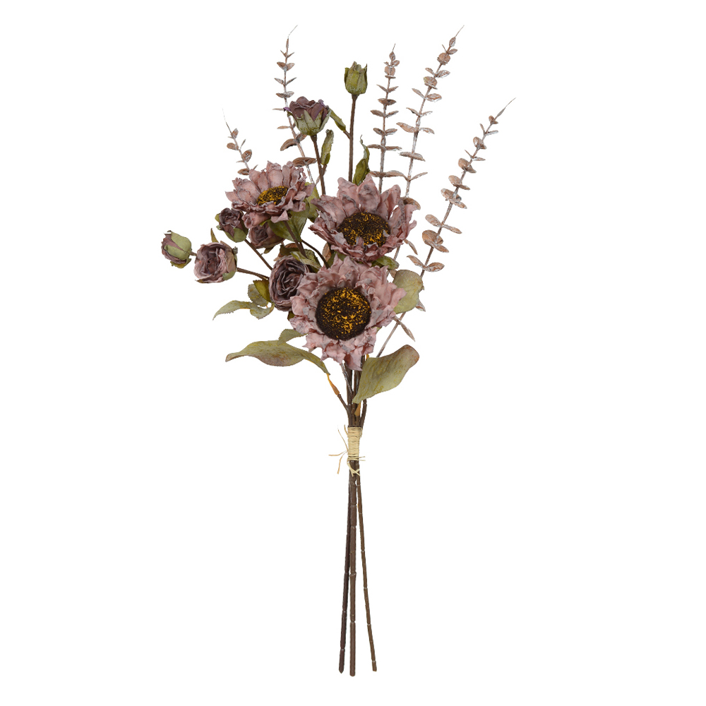 B.GIRASSOL RAMALHETE C/FITA (MAUVE OUTONO) 58cm