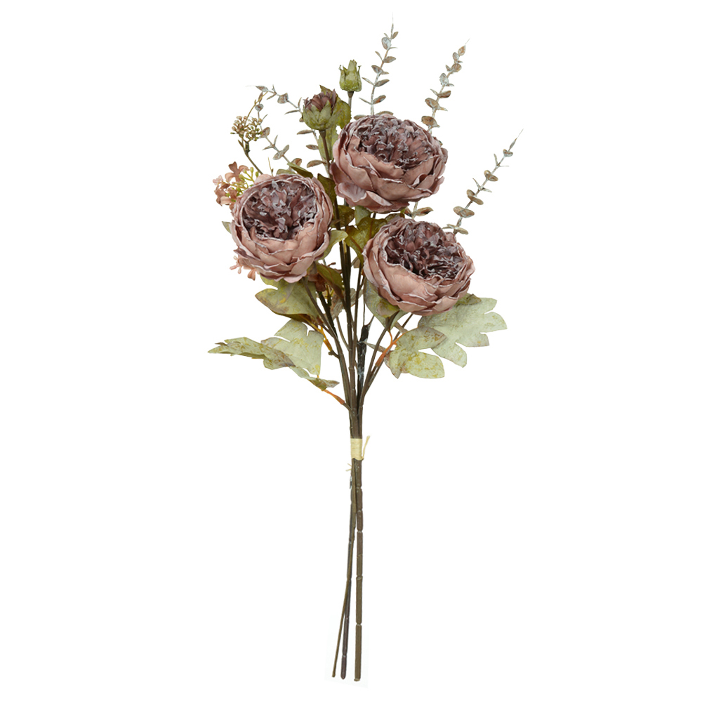 B.PEONIA RAMALHETE C/FITA (MAUVE OUTONO) 60cm