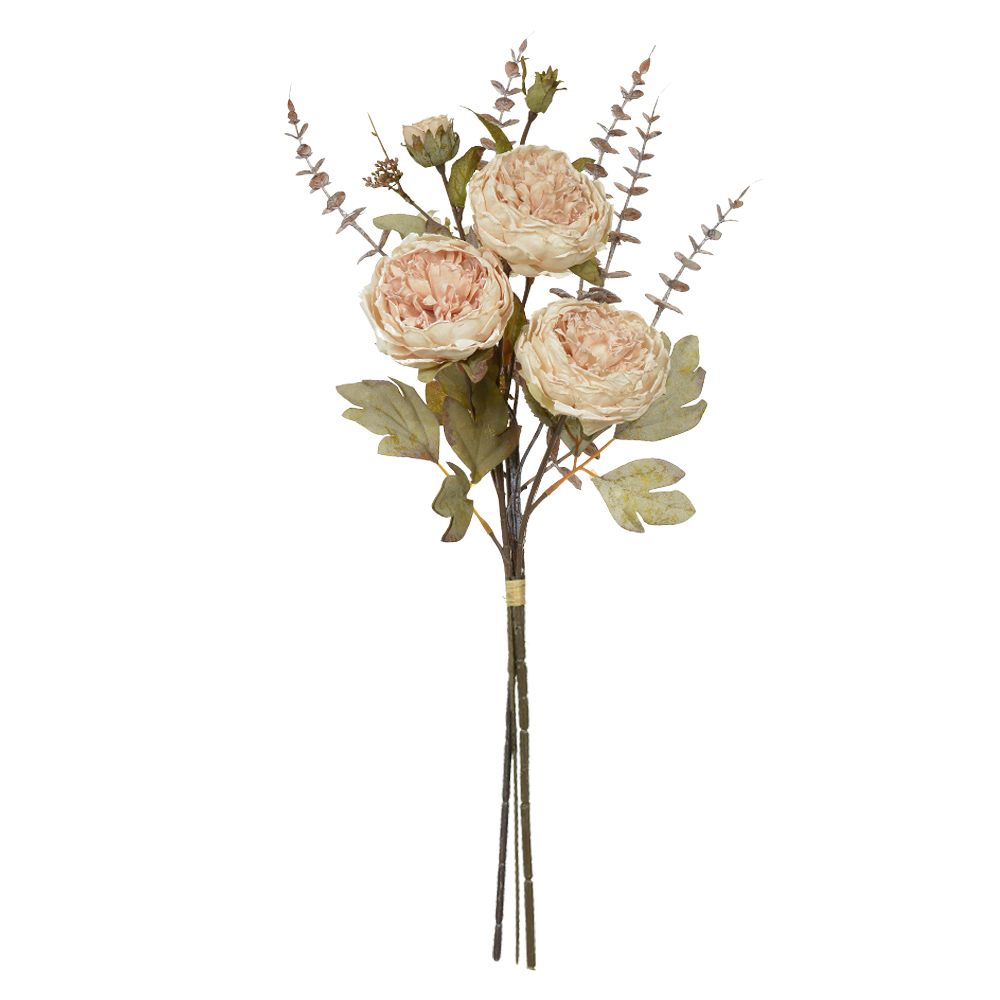 B.PEONIA RAMALHETE C/FITA (CREME OUTONO) 60cm