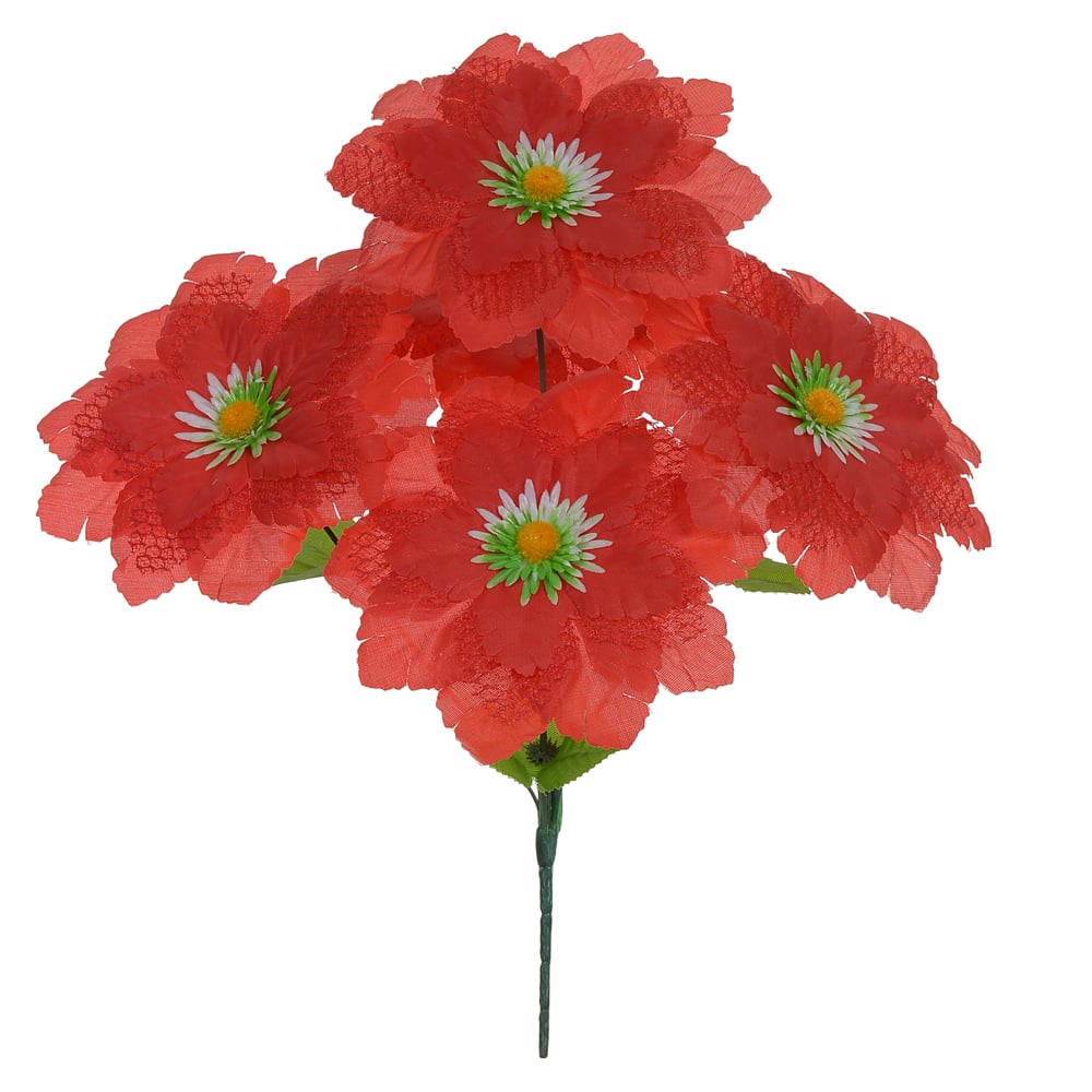 B.PEONIA C/RENDA X5 (VERMELHO) 33cm