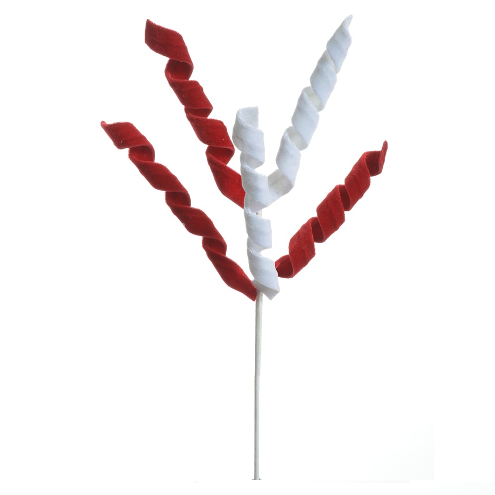 H.NATAL ESPIRAL (VERMELHO BRANCO) 48cm