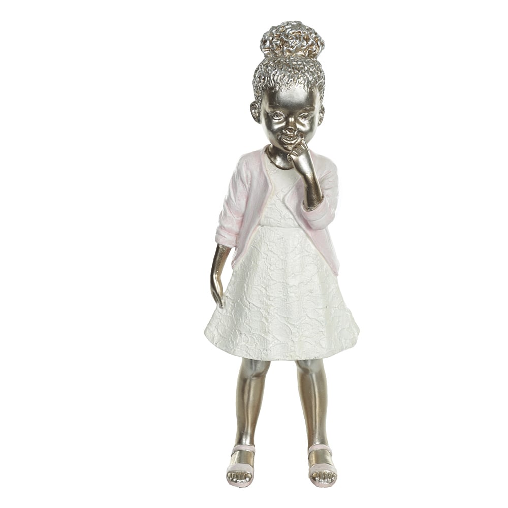 ESCULTURA DECOR POLIRESINA MENINA (COLORIDO) 25,5X8X6,5cm