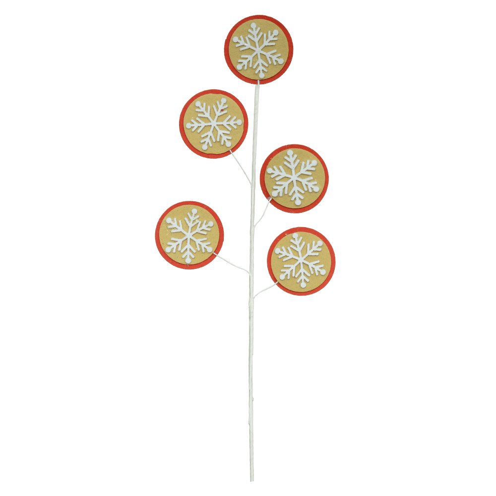 C.FLOCO DE NEVE (VERMELHO BEGE BRANCO) 57cm