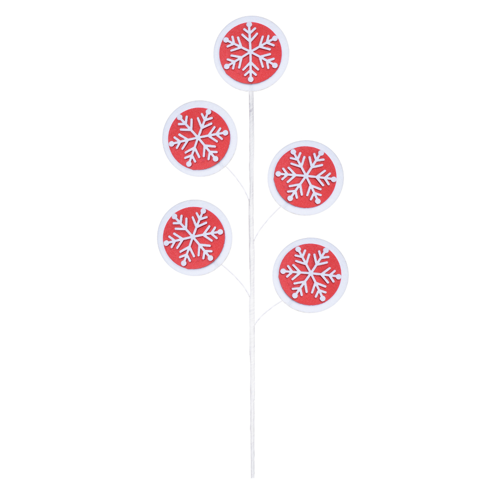 C.FLOCO DE NEVE (VERMELHO BRANCO) 58cm