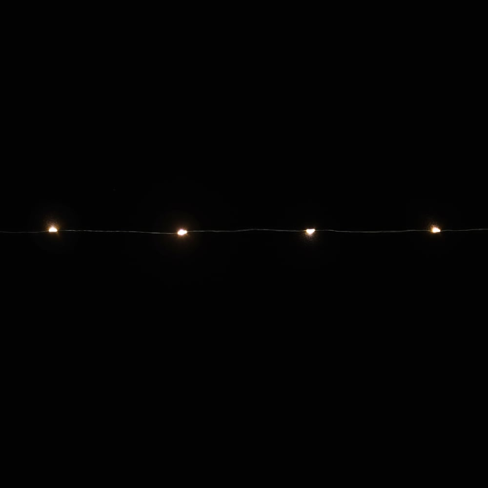 CORDAO 20 LED FIO DE FADA A BATERIA C/LUZ FIXA (BRANCO QUENTE) 2m