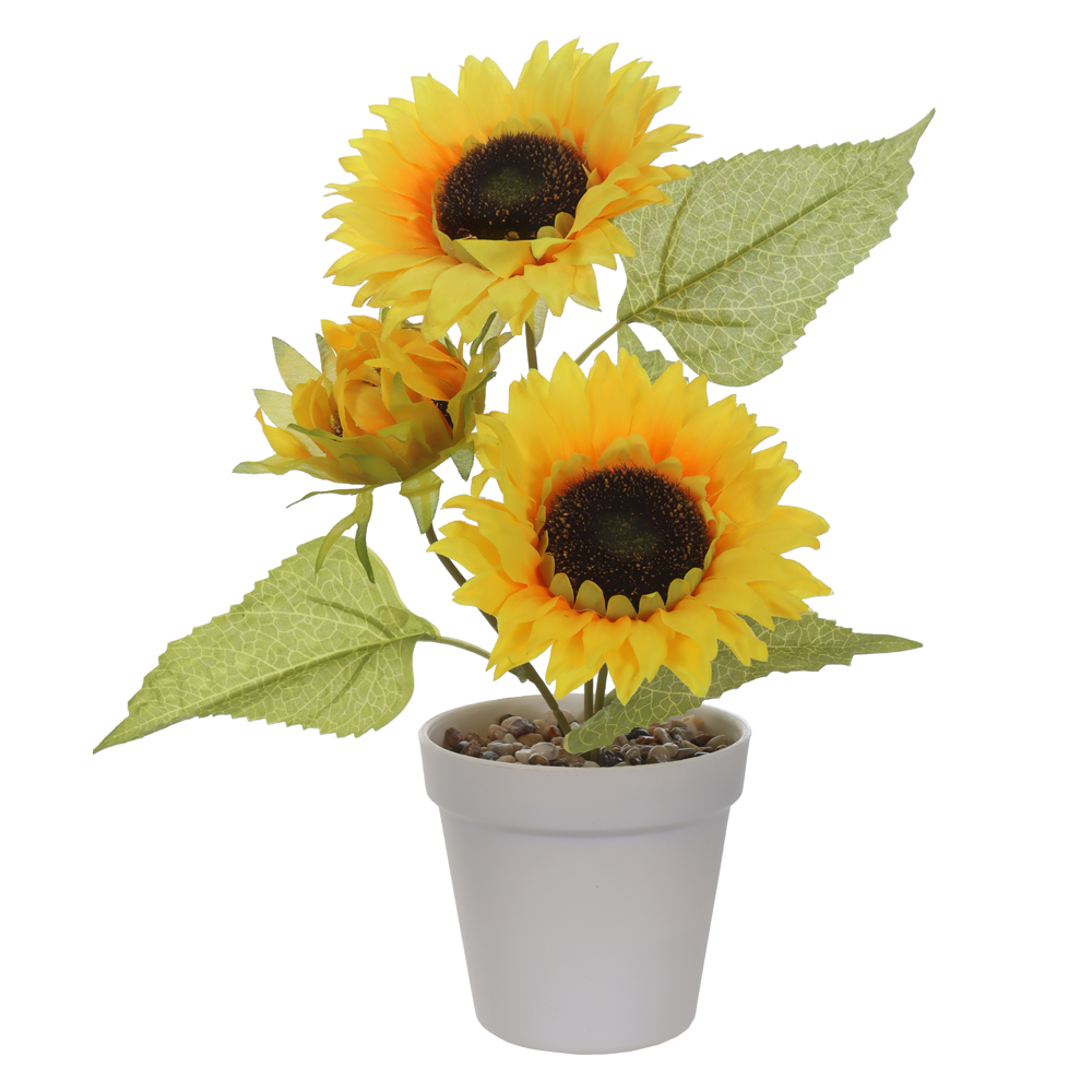 H.GIRASSOL C/POTE X3 (AMARELO) 30cm