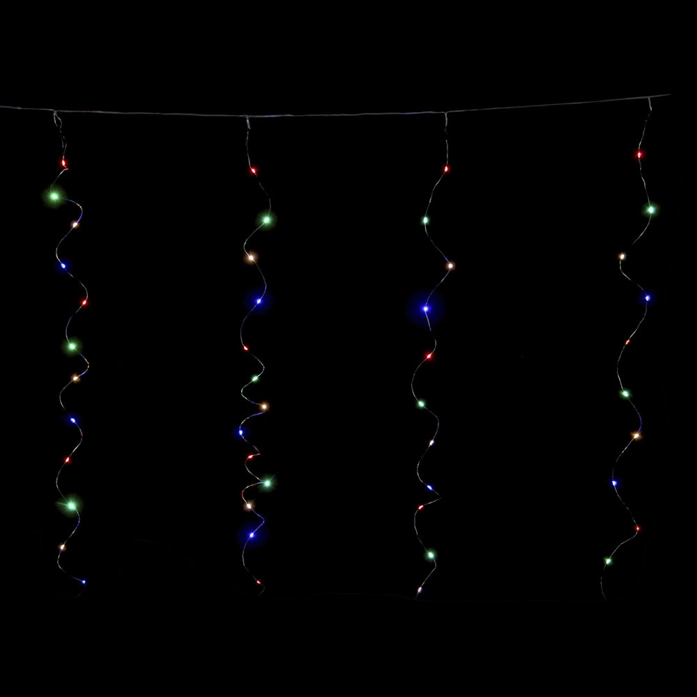 CORTINA 300 LED FIO DE FADA BIVOLT C/8 FUNC (COLORIDO) 3X3m