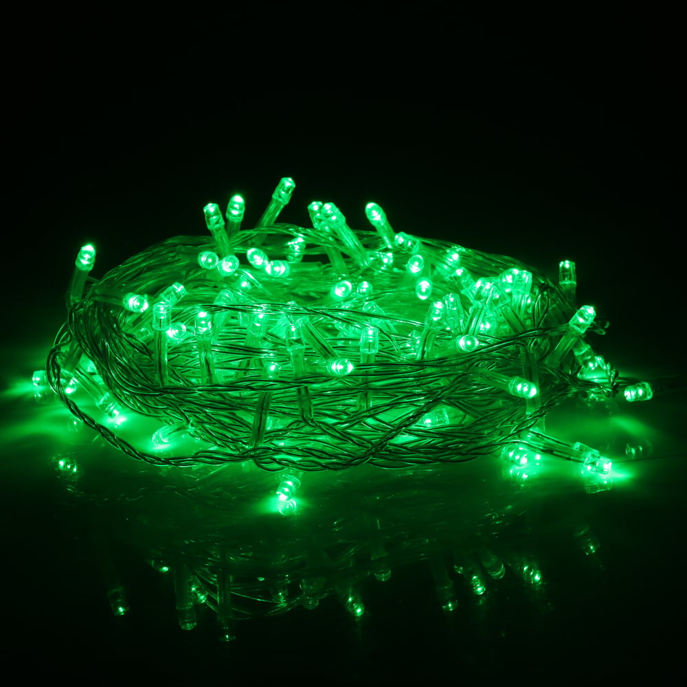 CORDAO 100 LED FIO PVC C/8 FUNC 127V (VERDE) 8m