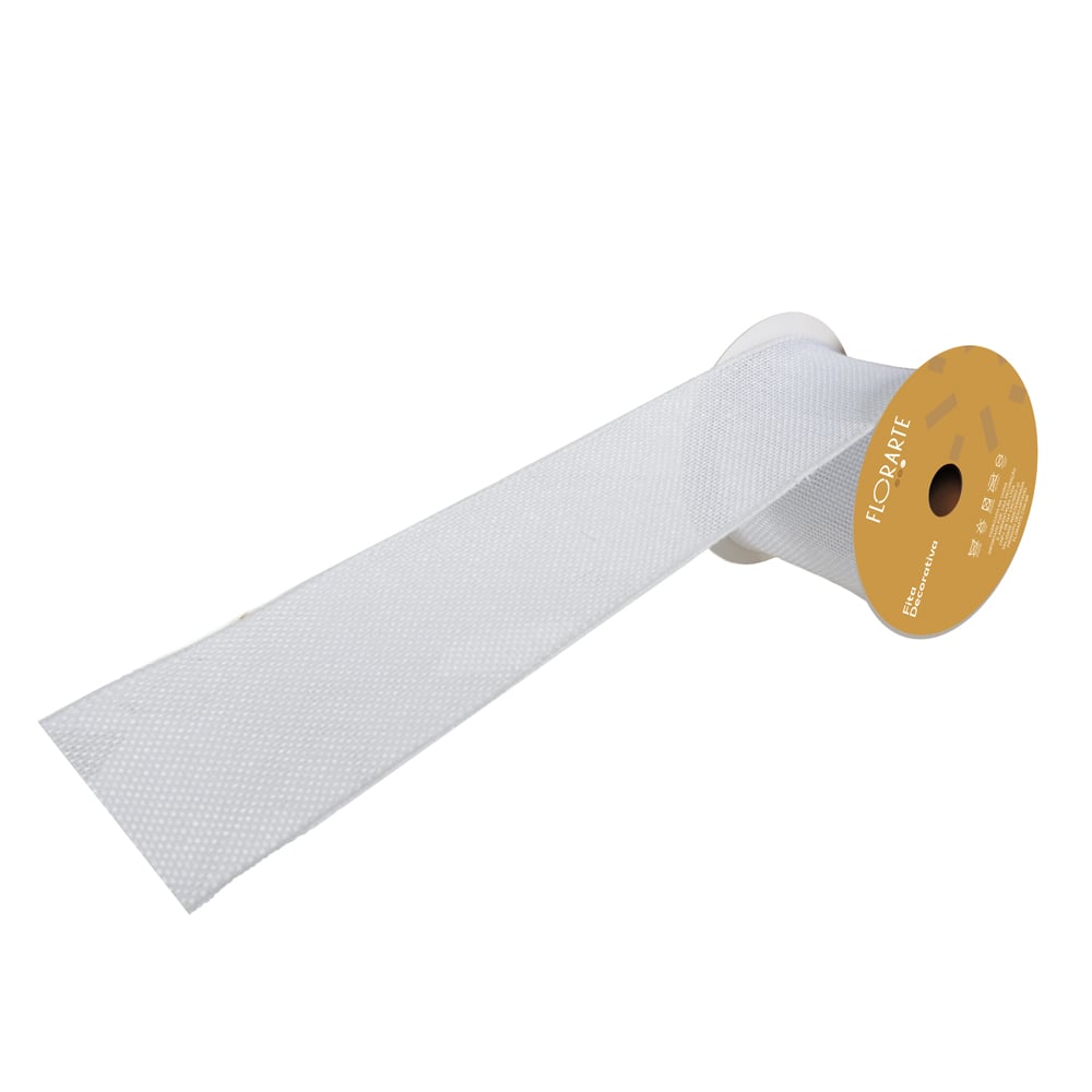 FITA ARAMADA JUTA C/COSTURA (BRANCO) 6,3cmX9,14m