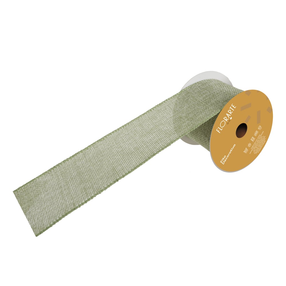 FITA ARAMADA JUTA C/COSTURA (VERDE CLARO) 6,3cmX9,14m