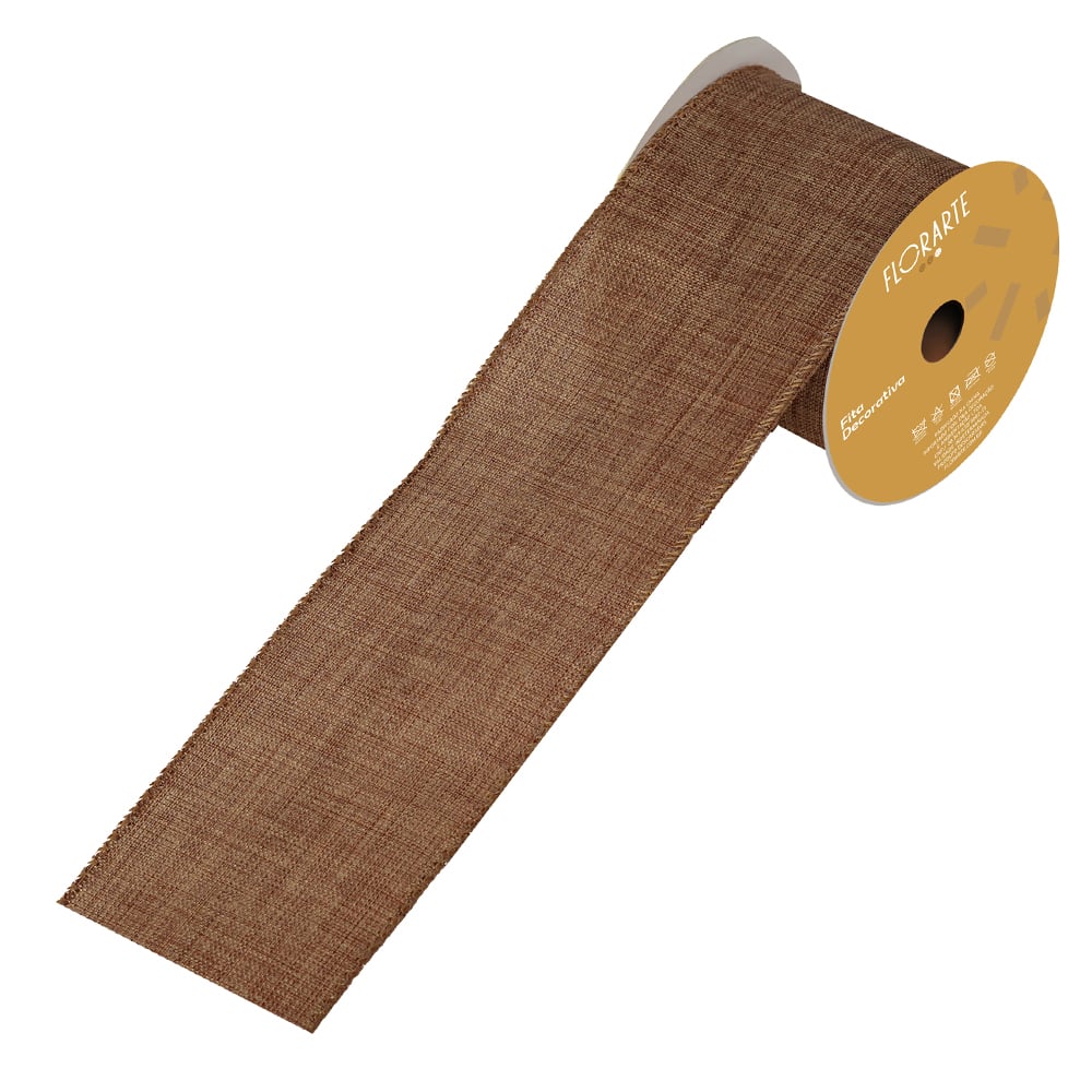 FITA ARAMADA LINHO C/COSTURA (BEGE) 6,3cmX9,14m