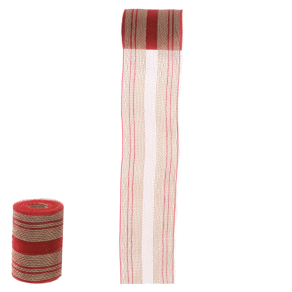 TELA DECORATIVA (BEGE VERMELHO) 10cmX9,14m