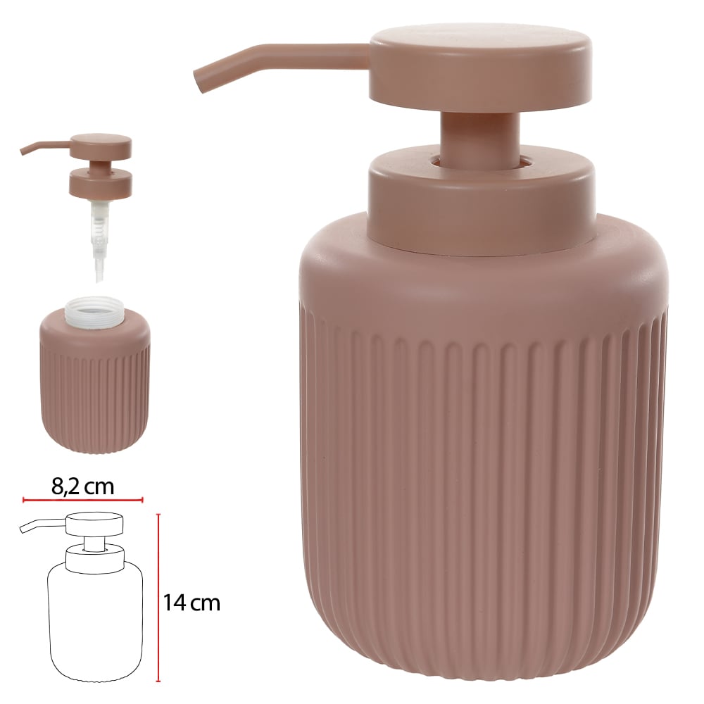 PORTA SABONETE CIMENTO 120ml 14X8,2X8,2cm CANELADO (ROSA)