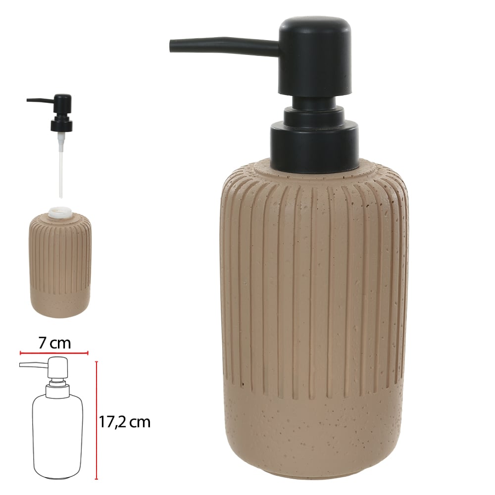 PORTA SABONETE CIMENTO 180ml 17,2X7X7cm (BEGE)