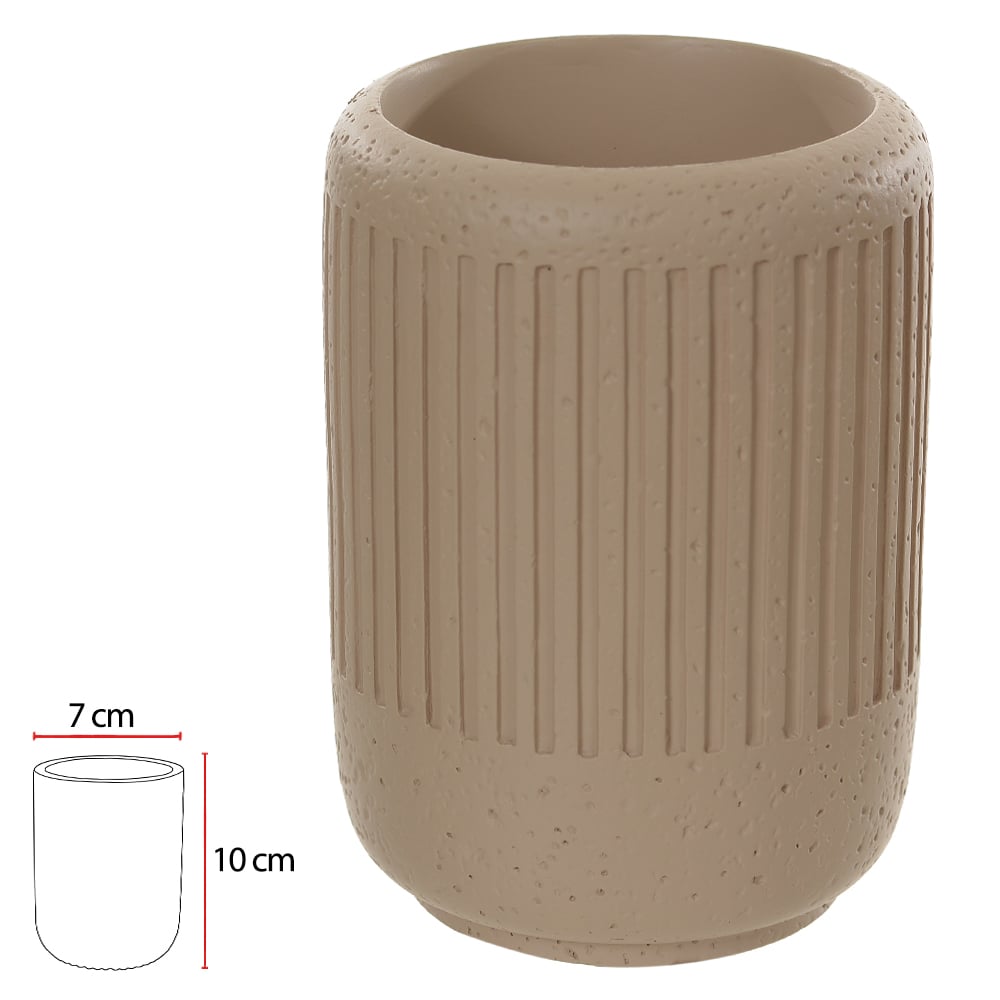 COPO EM CIMENTO 10X7X7cm (BEGE)