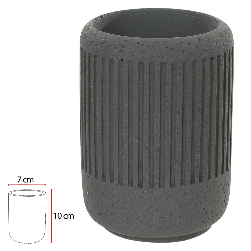 COPO EM CIMENTO 10X7X7cm (CINZA ESCURO)