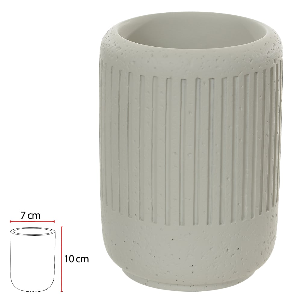 COPO EM CIMENTO 10X7X7cm (OFF WHITE)