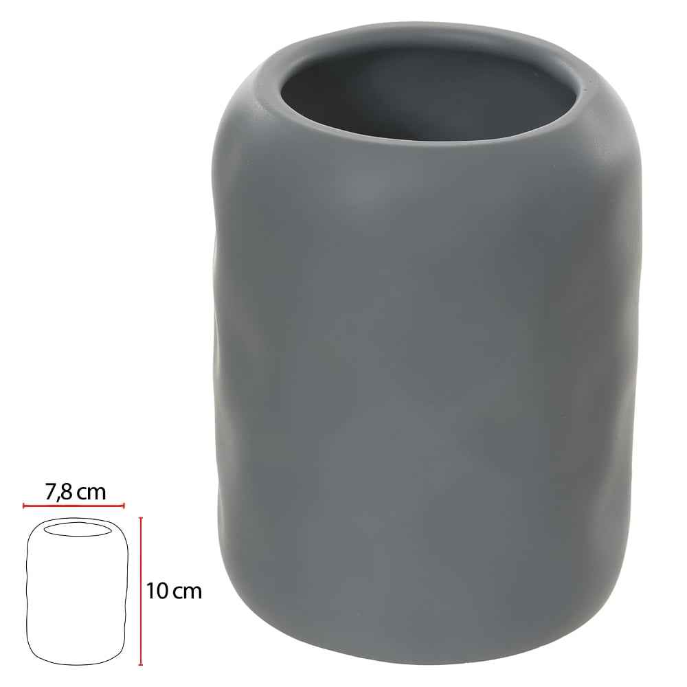 COPO EM CIMENTO 10X7,8X7,8cm ORGANICO (CINZA ESCURO)