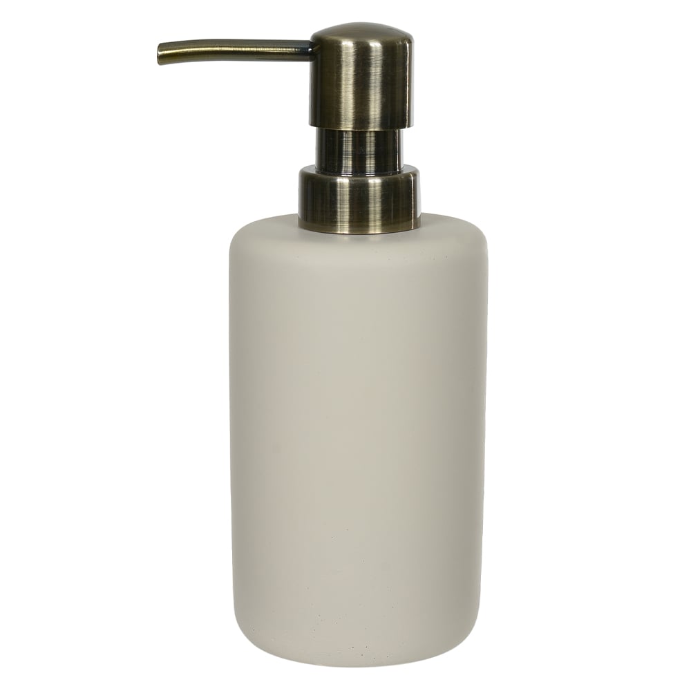 PORTA SABONETE CIMENTO 210ml 16,7X7X7cm (BEGE)