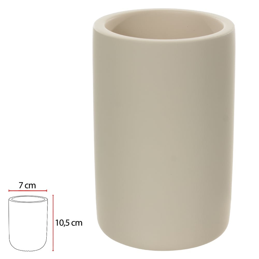 COPO EM CIMENTO 10,5X7cm (BEGE)