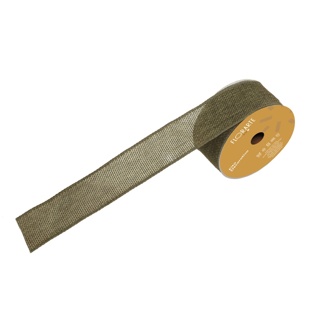 FITA ARAMADA JUTA C/COSTURA (VERDE ESCURO) 3,8cmX9,14m
