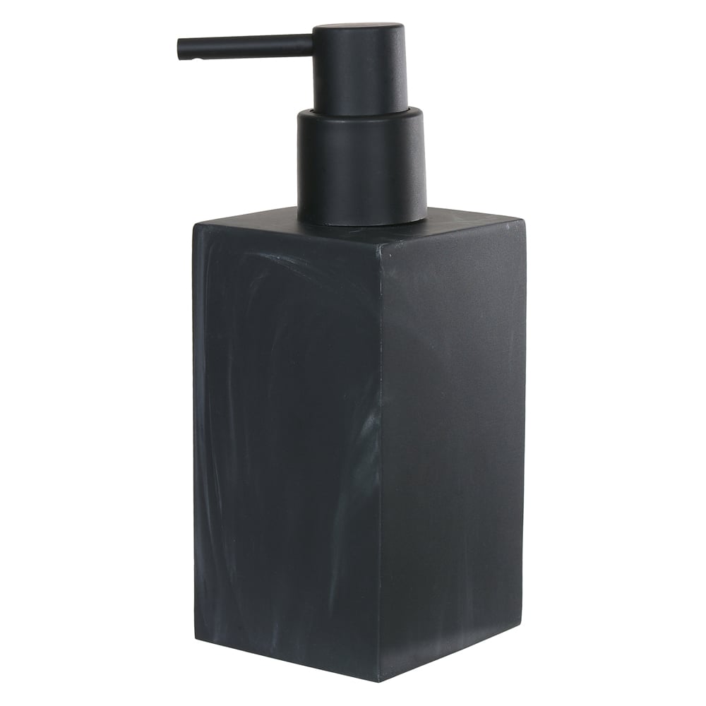 PORTA SABONETE POLIRESINA 290ml 16X6,4X6,4cm (PRETO MARMORIZADO)