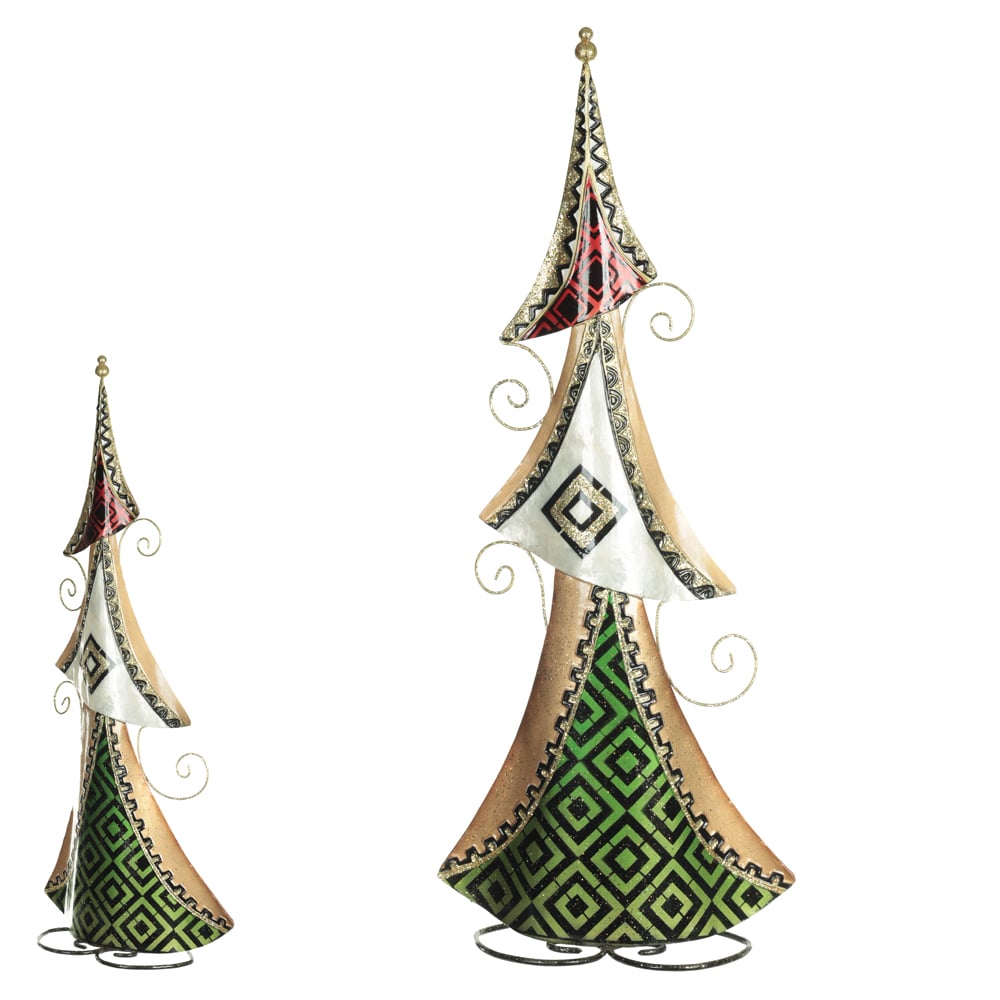 ARVORE  NATAL DECORATIVA 25X9X21,5cm (COLORIDO)