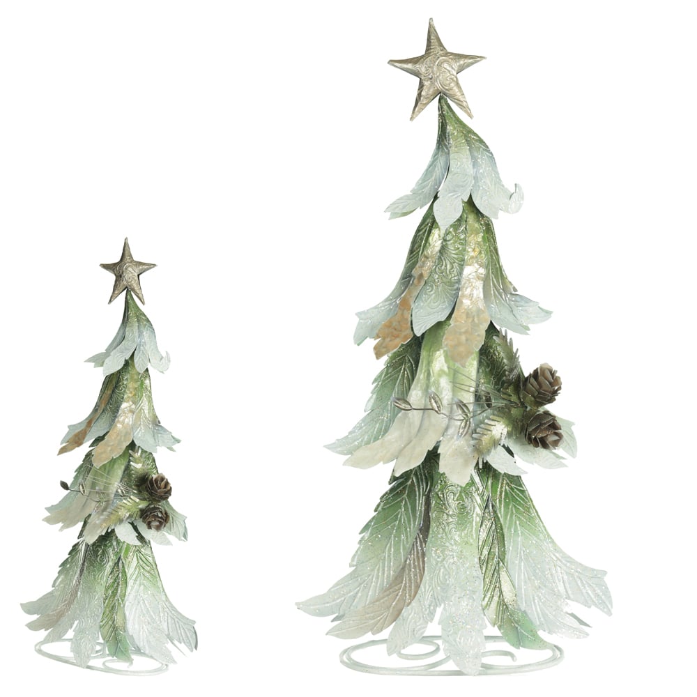 ARVORE  NATAL DECORATIVA 58,5X20,25X30,5cm (VERDE PRATA)