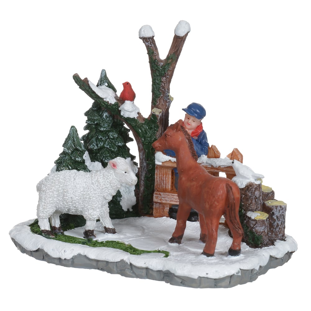 FIGURA NATAL FAZENDA (COLORIDO) 8X9,5X7CM