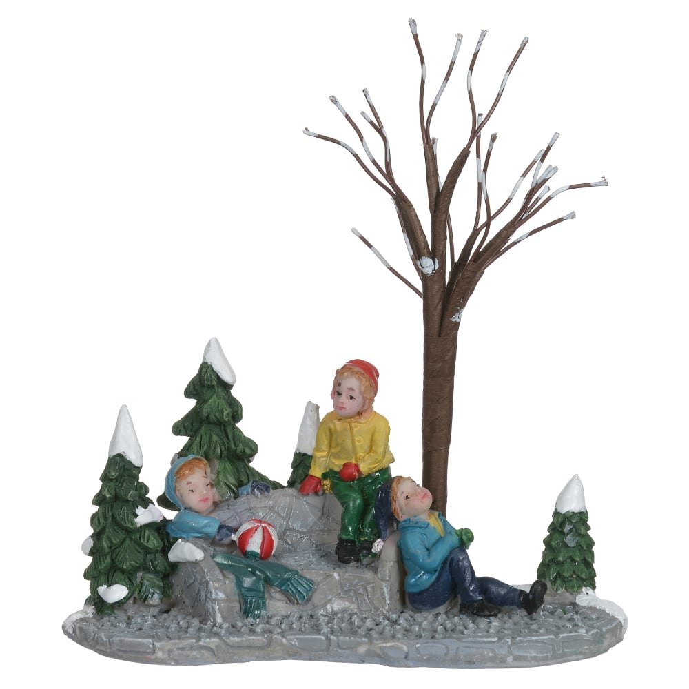 FIGURA NATAL CRIANCAS NA PRACA (COLORIDO) 11,5X11,5CM