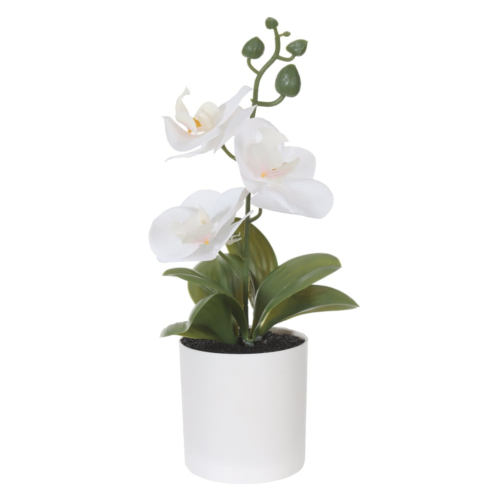 H.ORQUIDEA PHALAENOPSIS REAL TOQUE C/POTE X3 (BRANCO) 28cm