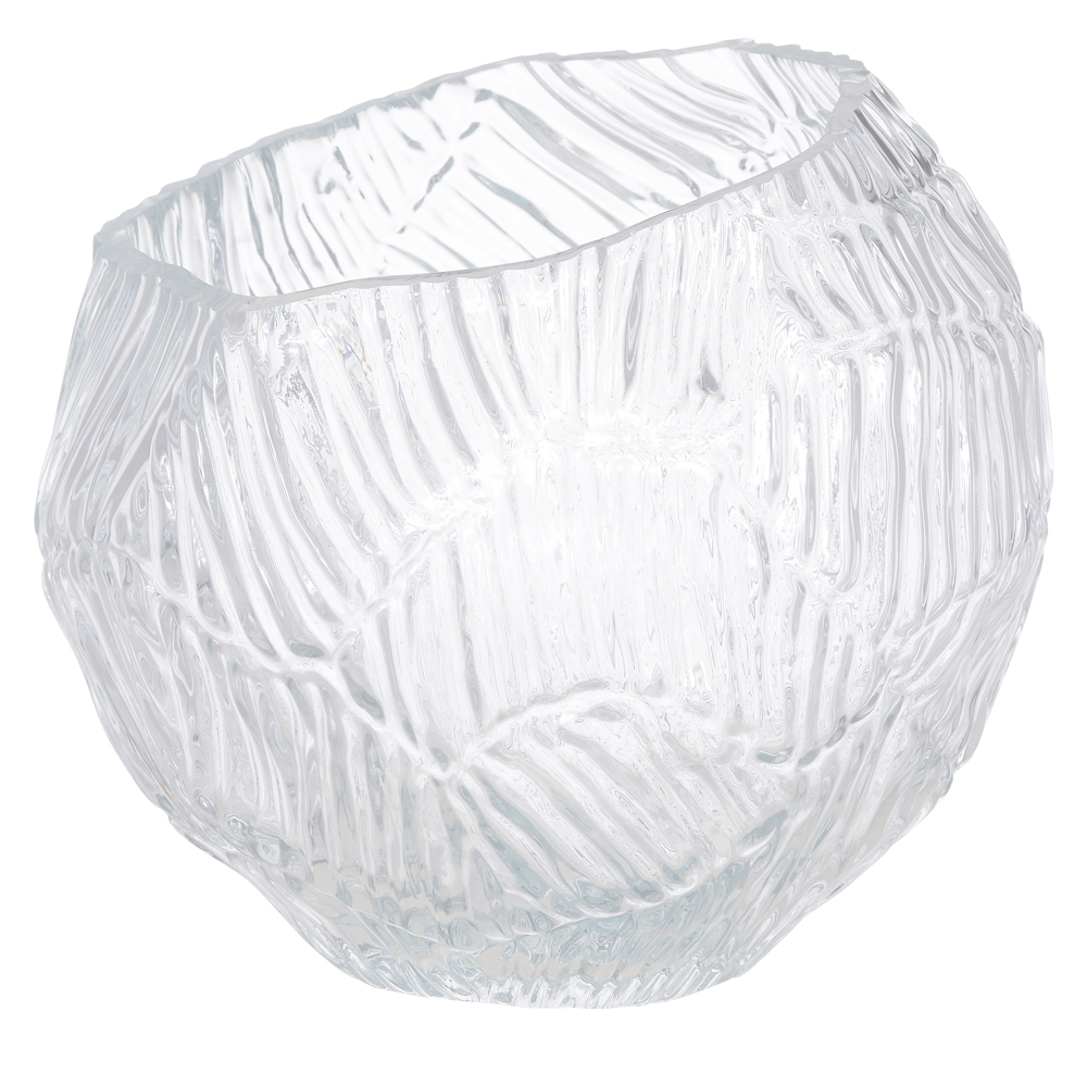 VASO DECOR VIDRO (TRANSPARENTE) 22X24,2X24,2cm