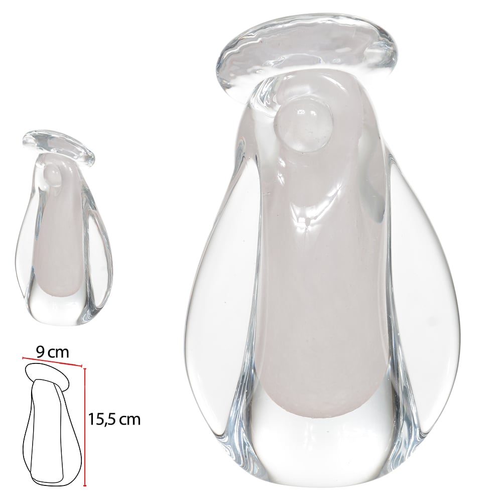 SANTA VIDRO TIPO MURANO (ROSA) 15,5cm 9d