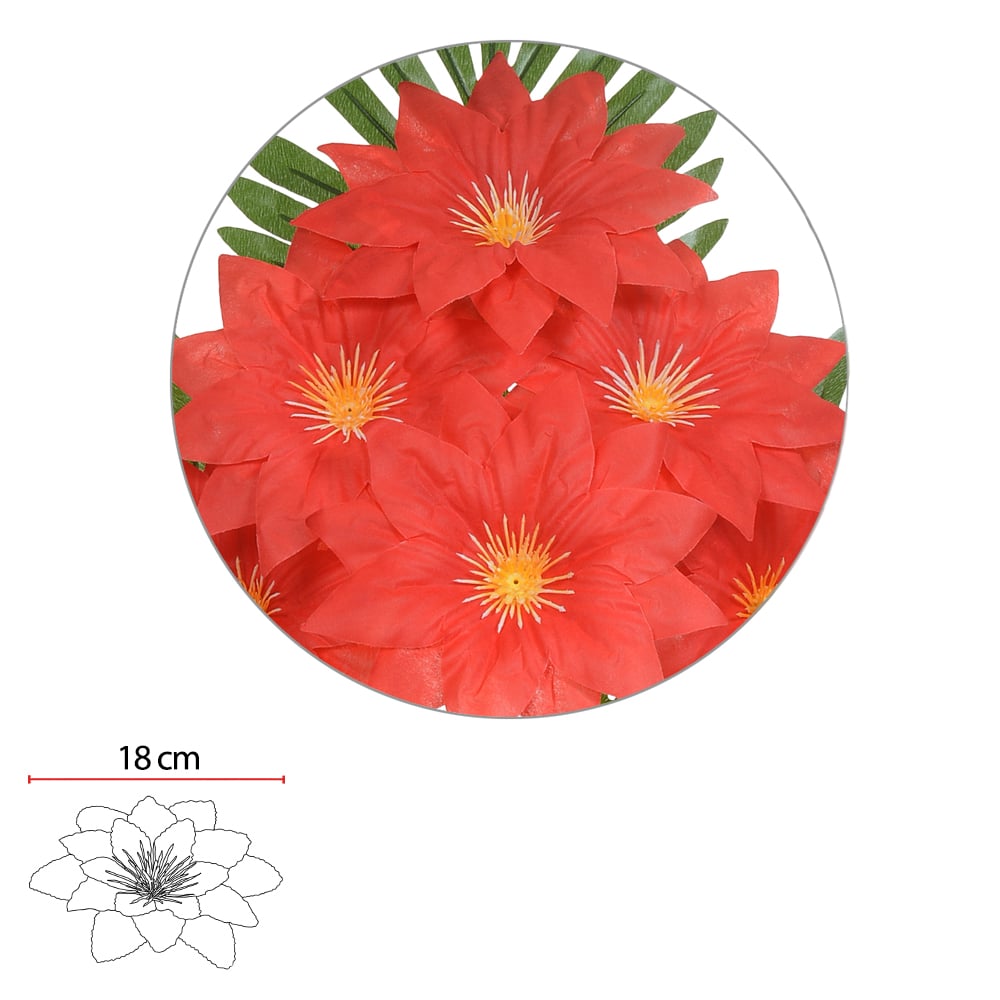 B.DALIA ARRANJO X6 (VERMELHO) 45cm