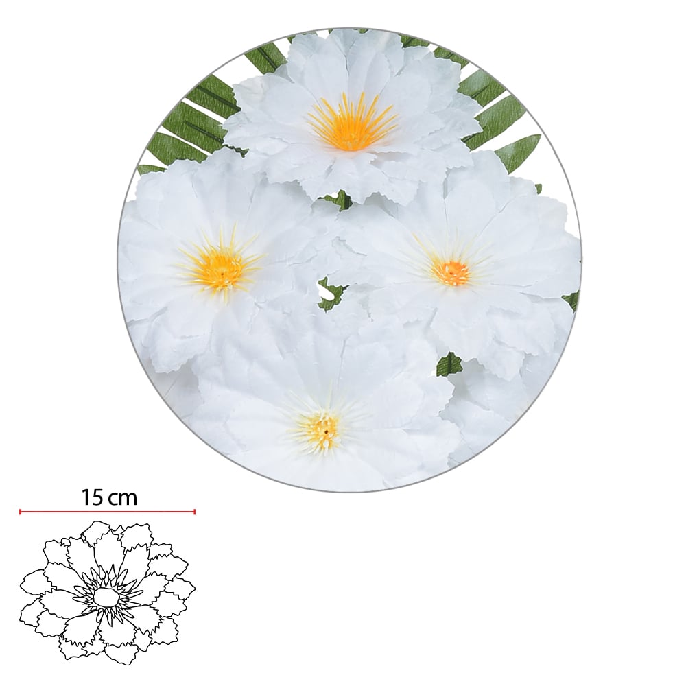 B.PEONIA ARRANJO X6 (BRANCO) 45cm