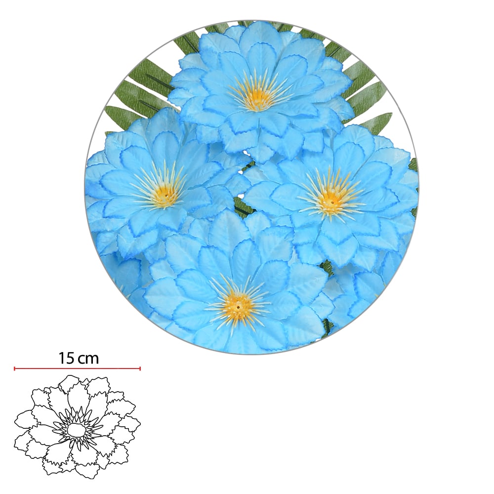 B.PEONIA ARRANJO X6 (AZUL) 45cm