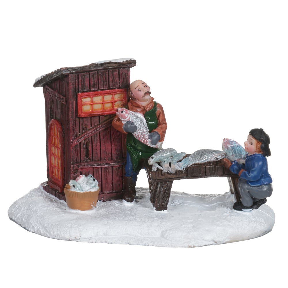 FIGURA NATAL PESCADOR (COLORIDO) 6X10X6CM
