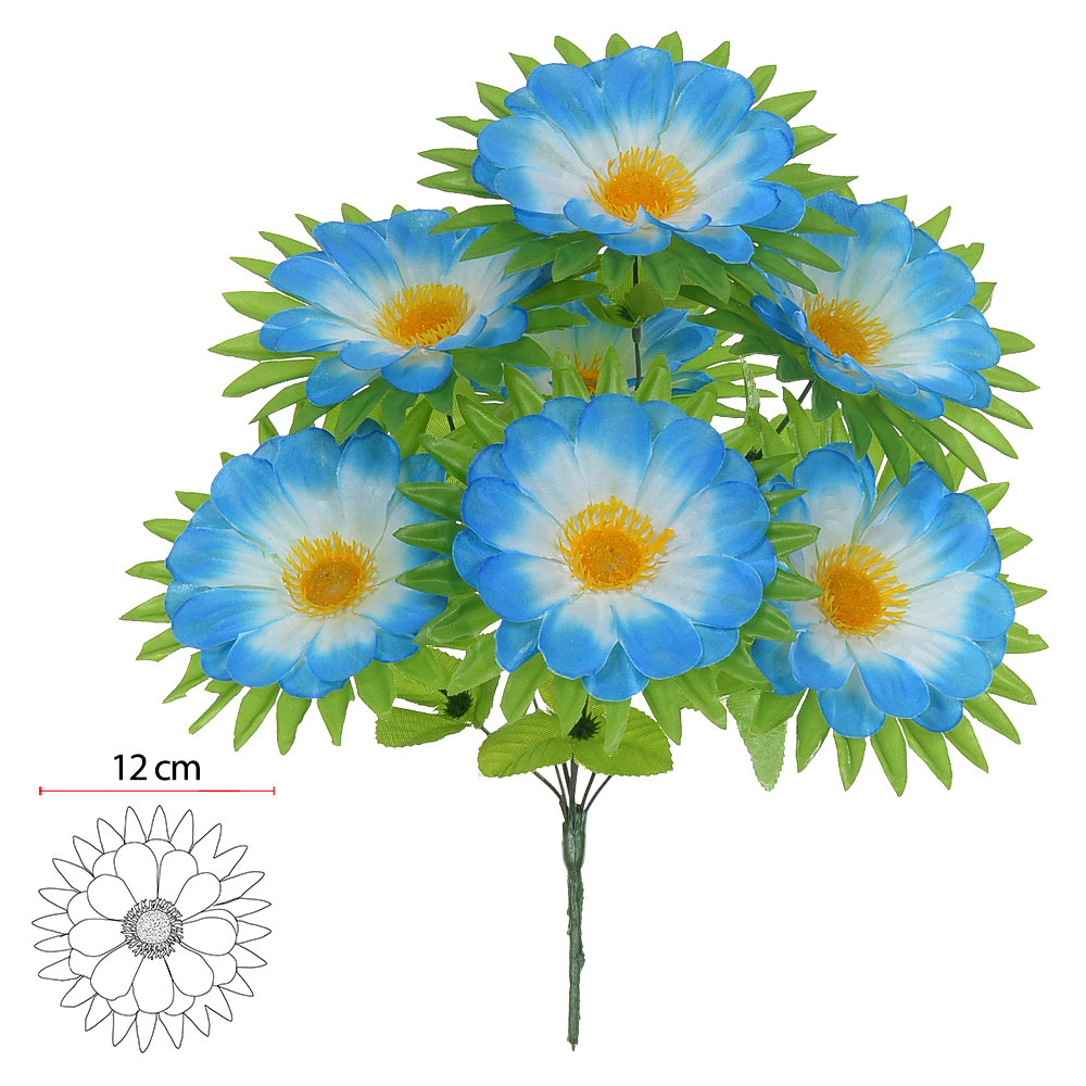 B.PEONIA X7 (AZUL) 40cm