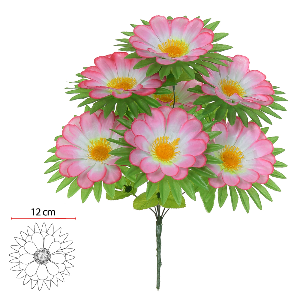 B.PEONIA X7 (ROSA) 40cm