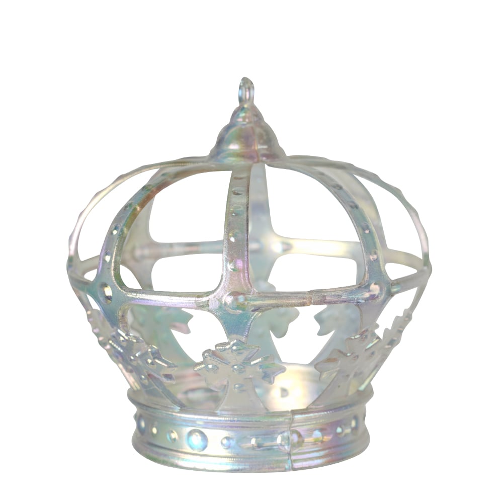 ENFEITE NATAL COROA (TRANSPARENTE) 9cm