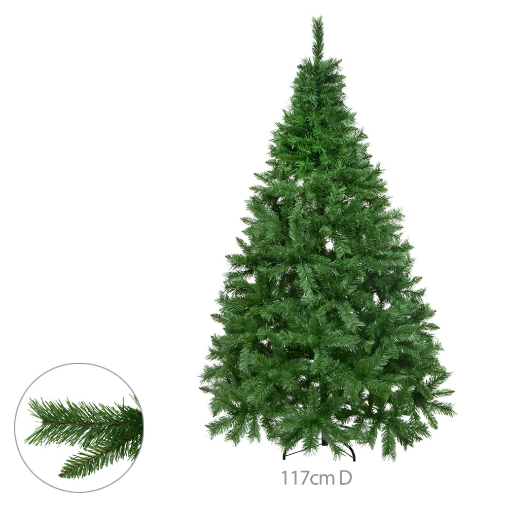 A.ARVORE NATAL NEW MICHIGAN 670 TIPS C/BASE METAL (VERDE) 1,8m