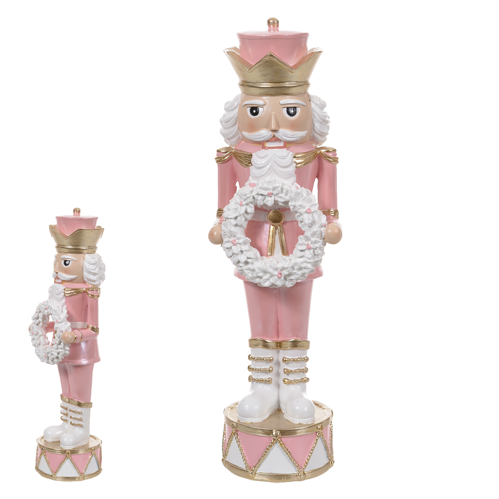 RESINA NATAL QUEBRA NOZES (ROSA) 33X8,5cm