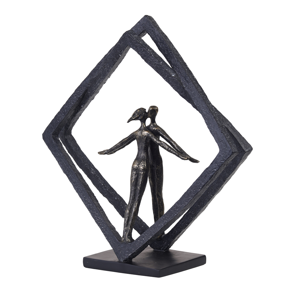 ESCULTURA DECOR POLIRESINA (PRETO) 44X43,8X13,7cm