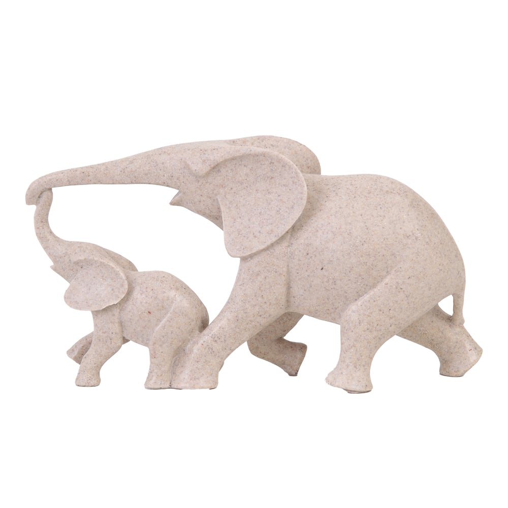 ESCULTURA DECOR POLIRESINA ELEFANTE (BEGE) 11,7X21,9X6,6cm