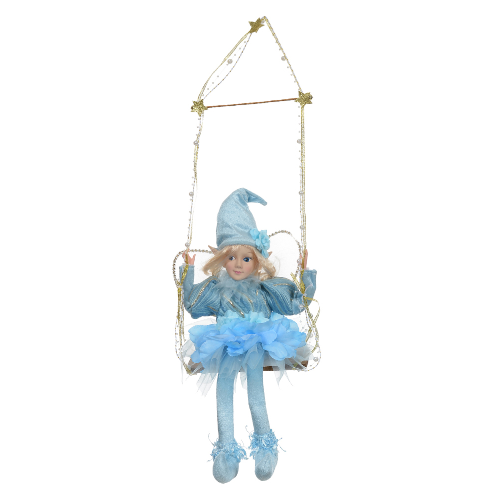 BALANCO FADA. NATAL C/MUSICA (AZUL) 70cm
