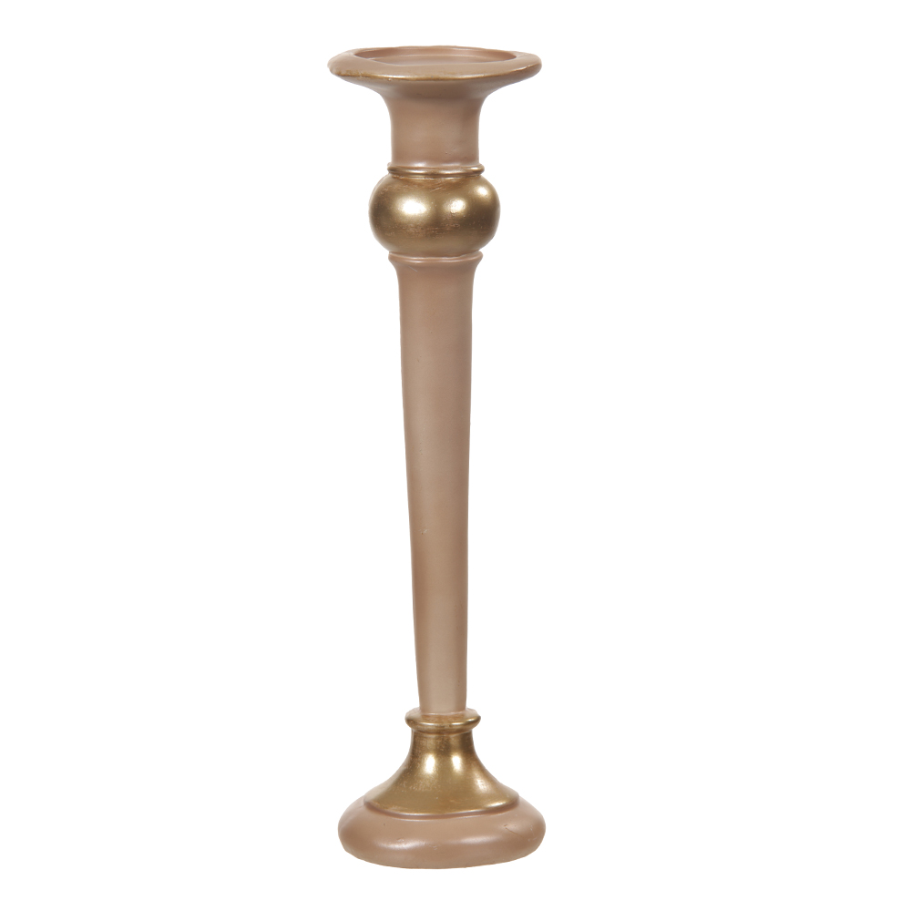 RESINA NATAL CANDELABRO. (ROSE) 39,5X11,5cm