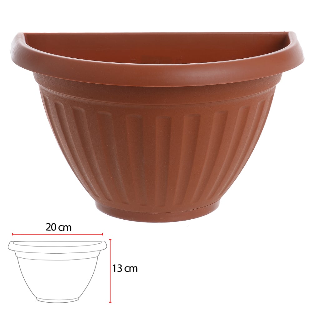 VASO PLASTICO CUIA PAREDE (TERRACOTA) 20X12,5CM